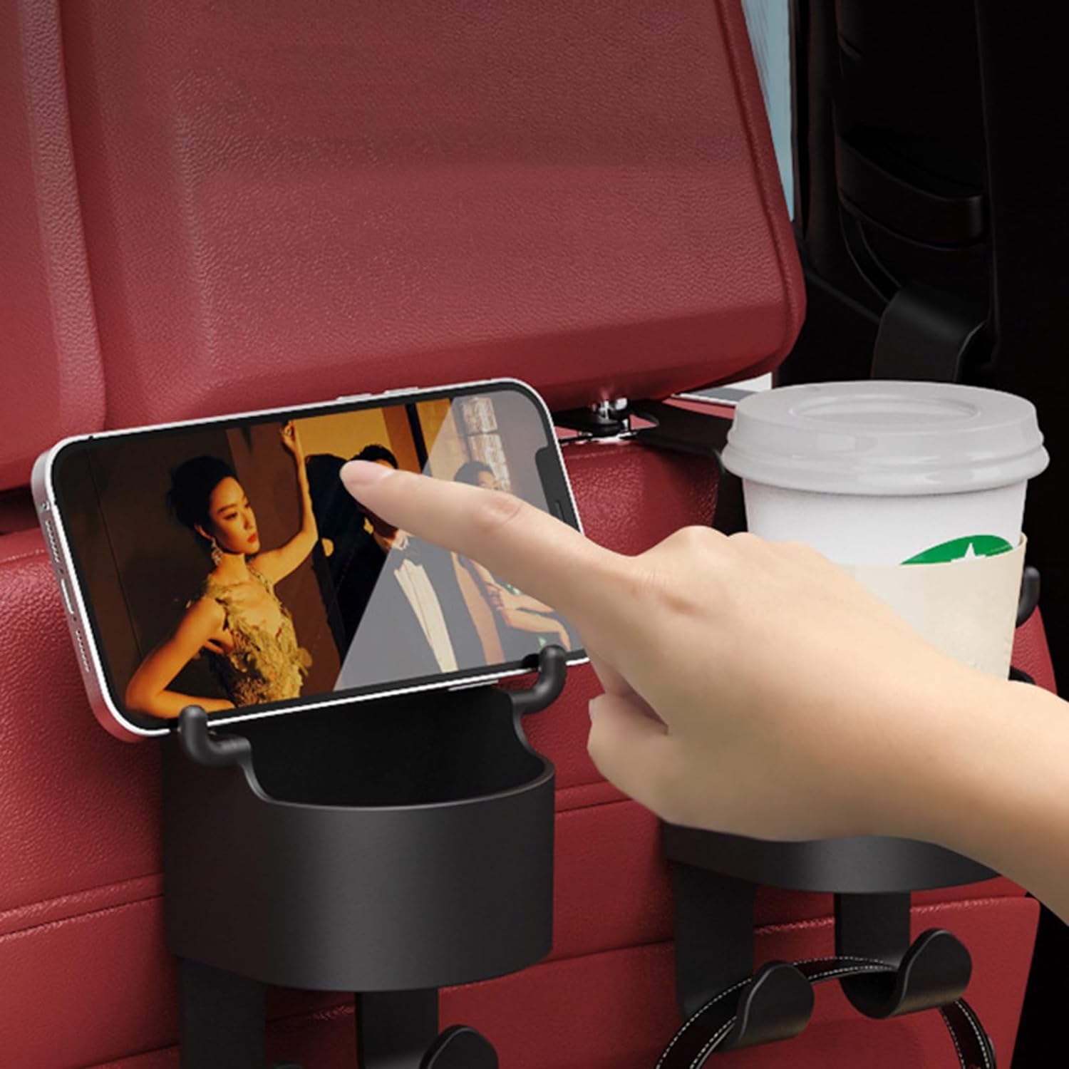 8548 Car Headrest Backseat Organizer, 3 in 1 Automotive Cell Phone Drink cupholder Adapter with Headrest Hooks for Kids and Adults, Multifunctional Storage for Car Travel Accessories 8548 Car Headrest Backseat Organizer, 3 in 1 Automotive Cell Phone Drink cupholder Adapter with Headrest Hooks for Kids and Adults, Multifunctional Storage for Car Travel Accessories